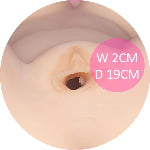 Built-in/Fixed Vagina 2x19cm